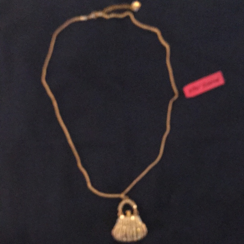 NWT Betsey Johnson Bling Bag Pendant Necklace - Picture 5 of 5